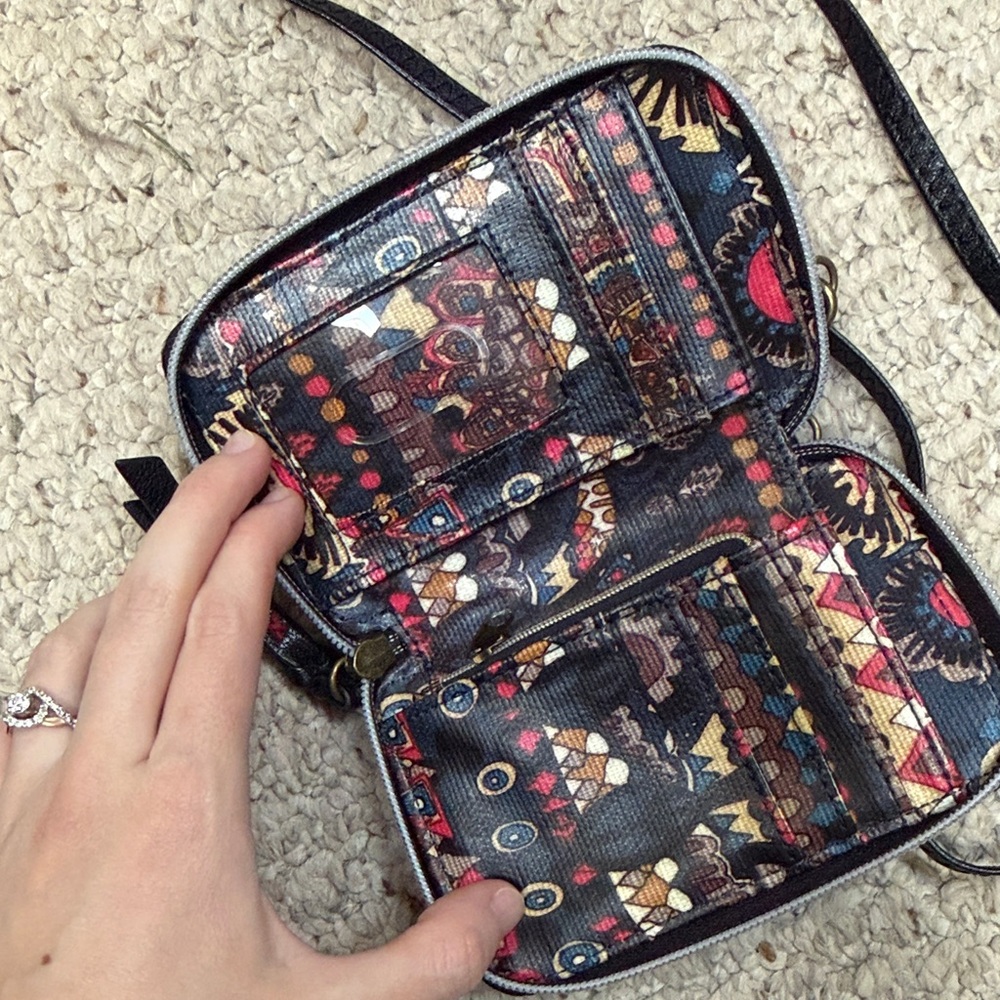 Sakroots Black Multicolor Patterned Crossbody Bag - image 4
